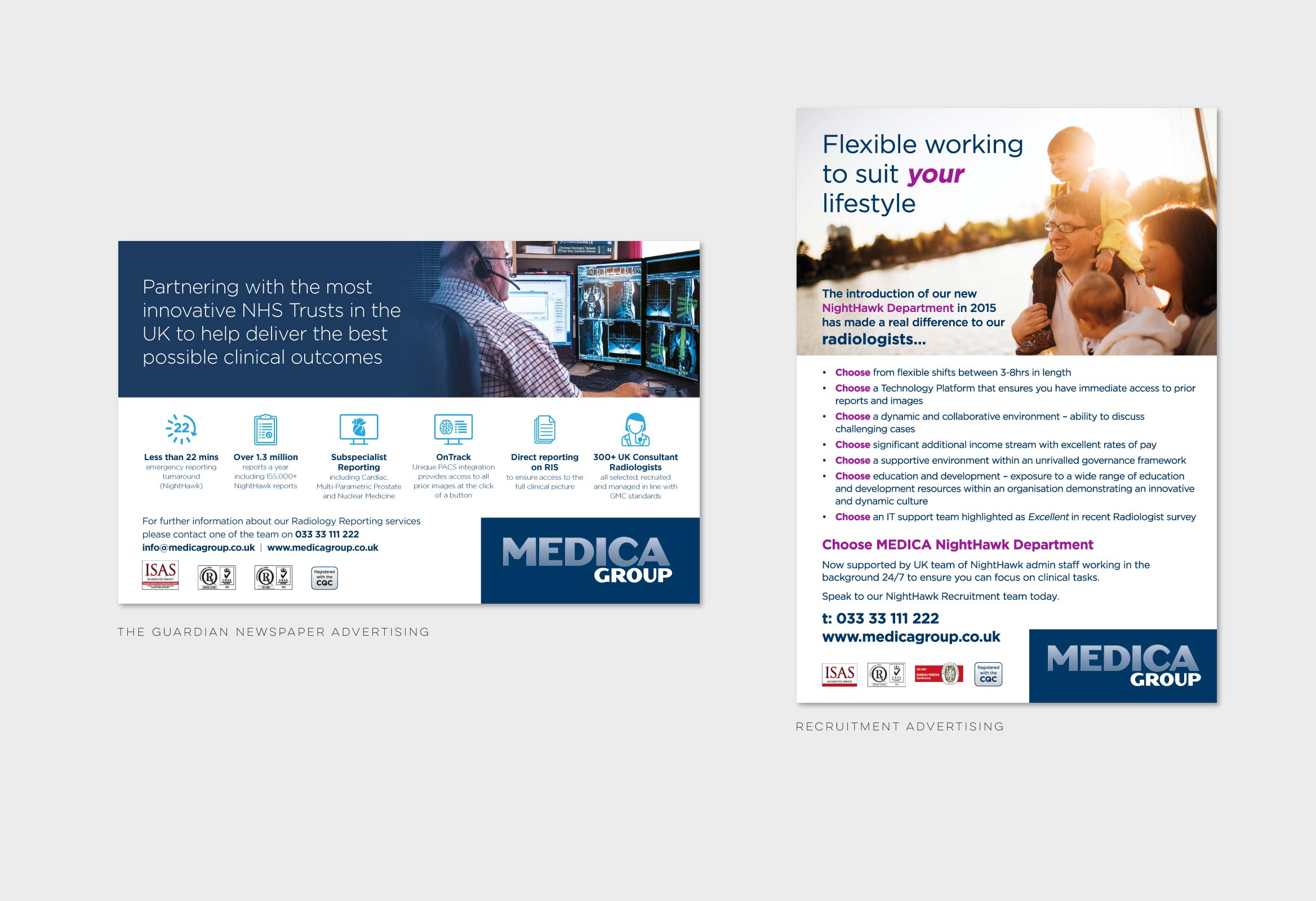 Medica advertising designed by Miller&Co Image of the Medica advertising designed by Miller&Co